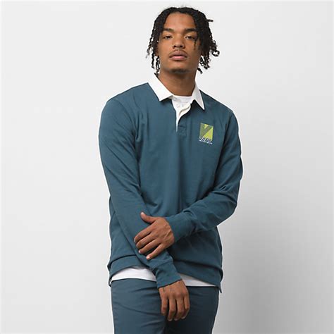 Retro Sport Long Sleeve Polo Shirt Shop Mens Shirts At Vans