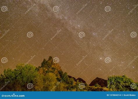Milky Way Star Gazing In Darkest Place In The Usa Stock Photo Image