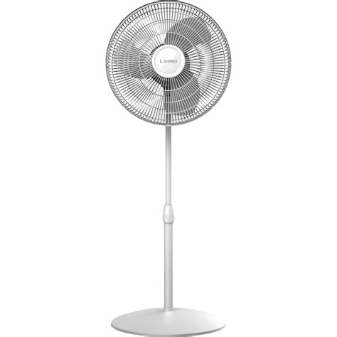 Lasko 16′ Oscillating Stand Fan In White Furniturezstore