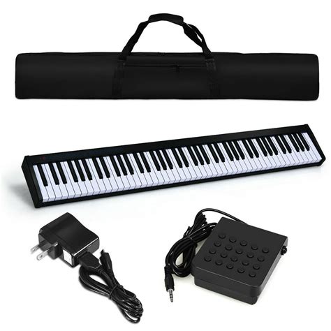 Costway 88 Keys Portable Digital Piano W Power Supply Sustain Pedal