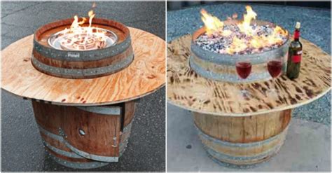 How To Build A Diy Wine Barrel Fire Pit Table How To Instructions