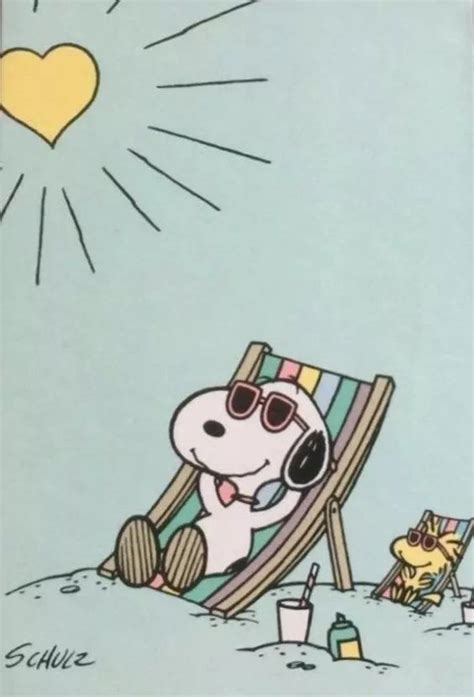 Snoopy And Woodstock Tanning In The Sunshine Even Cartoons Love The