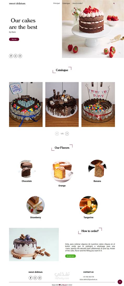 Cake Shop Landing Page
