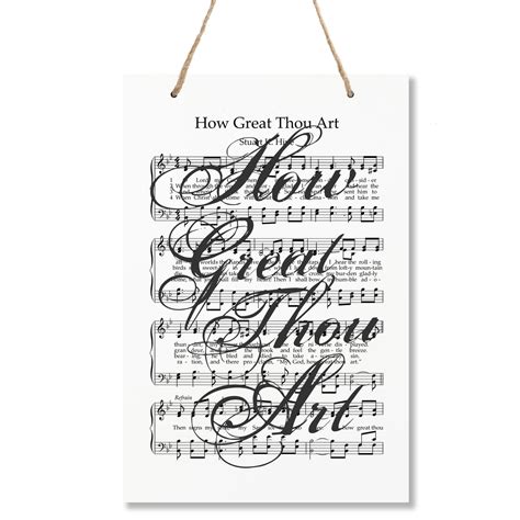 Music Home Decoration Sheet Music Hymn Sign How Great Thou Art