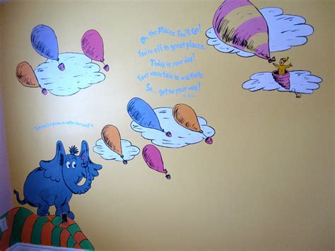 Mural Nesting Story Dr Seuss Mural Dr Seuss Wall Art Nursery Mural