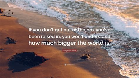 Angelina Jolie Quote If You Dont Get Out Of The Box Youve Been