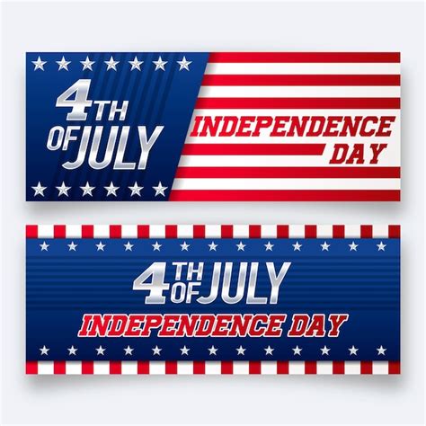 Free Vector Independence Day Banners