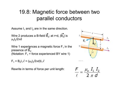 198 Magnetic Force Between Two Parallel Conductors