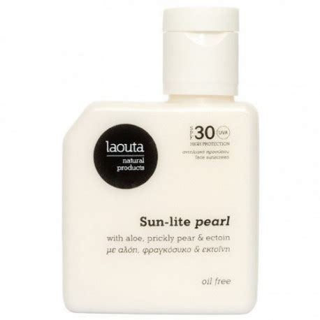 Laouta Sun Lite Pearl Oil Free Face Sunscreen SPF 30 Veido Kremas Nuo