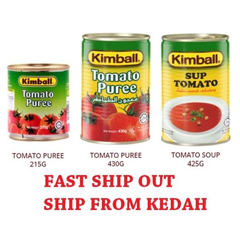 Paling Murah Kimball Tomato Puree 430g 215g Tomato Sup 425g Shopee Malaysia