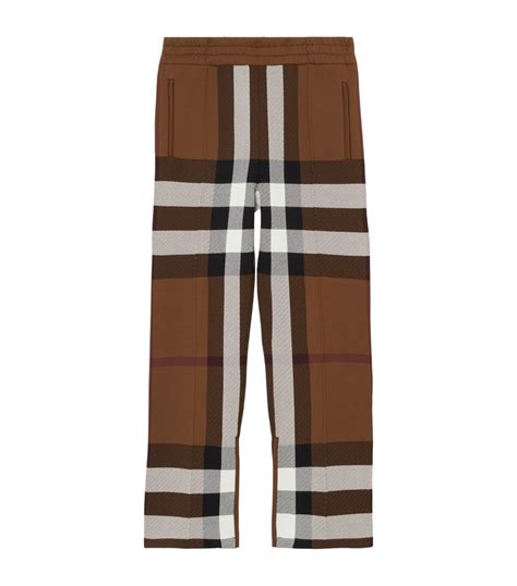 Mens Burberry Brown Check Print Sweatpants Harrods Countrycode