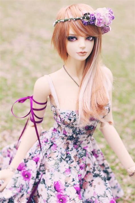 gorgeous bjd i think a pic from deviantart purple flower bjd lady my new favorite things