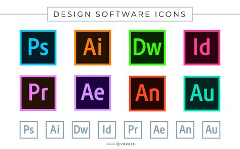Adobe Software Icons Vector Download
