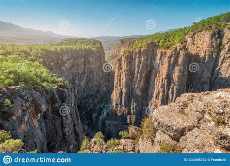 Large And Picturesque Gorge In The Tazi Canyon In Turkey In The Rays Of