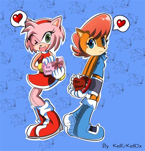 Amy Rose And Sally Acorn As Drawn By Kell0x Archie Sonic Comics Know