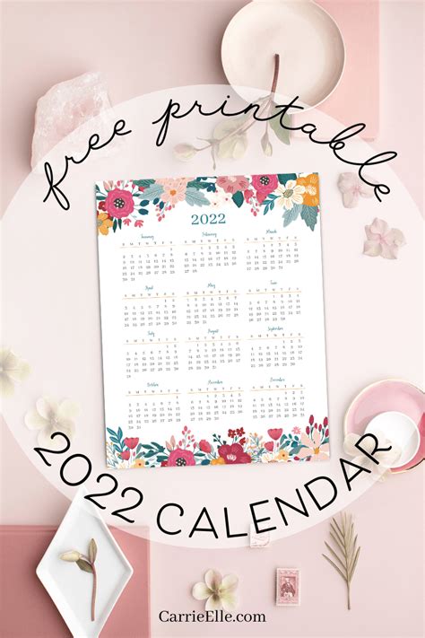 Print Blank Calendar 2022 Printable Template Calendar