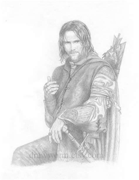 Drawworm Is Drawing Aragorn From The Lord Of The Rings