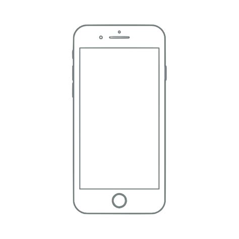 Download Iphone Outline Png Vector Free Download Iphone Outline White