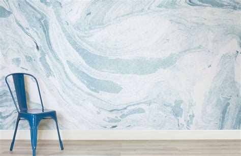 Blue And White Marble Wallpaper Mural Hovia Mural Wallpaper Marble