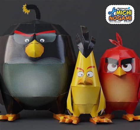 Angry Birds Free Papercrafts Download Here Are Black Yell Flickr