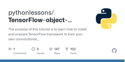 GitHub Pythonlessons TensorFlow Object Detection Tutorial The Purpose Of This Tutorial Is To
