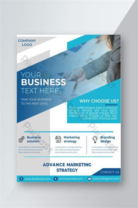 Business Branding Blue Flyer Template Psd Free Download Pikbest