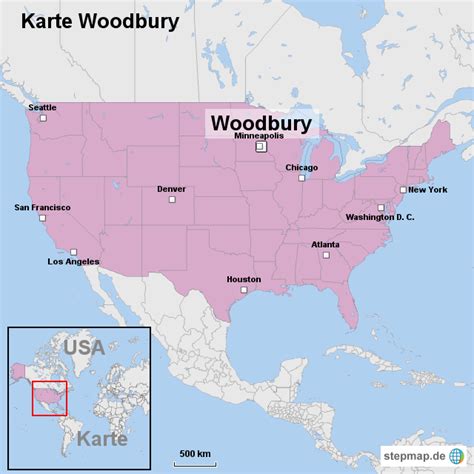 Stepmap Karte Woodbury Landkarte Für Usa