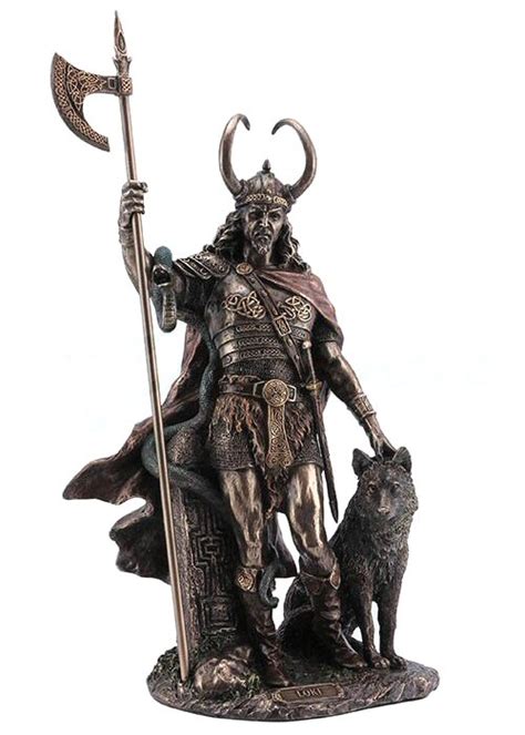 Bronze Norse God Loki Sculpture Statue Veronese Collection