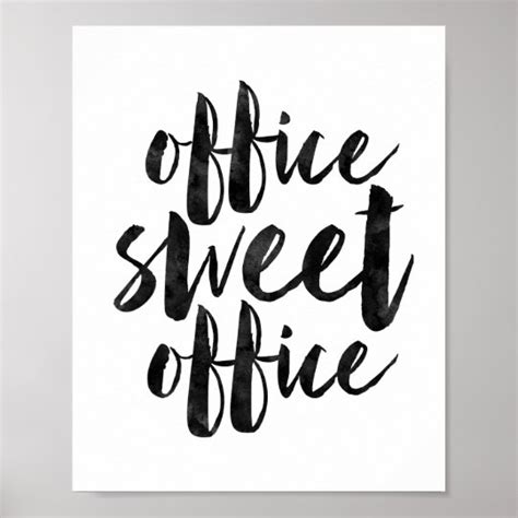 Office Sweet Office Poster Zazzle Com