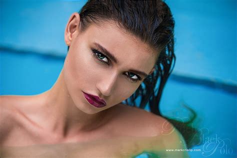 Hd Wallpaper Ilvy Kokomo Women Face Swimming Pool Wet Hair Water