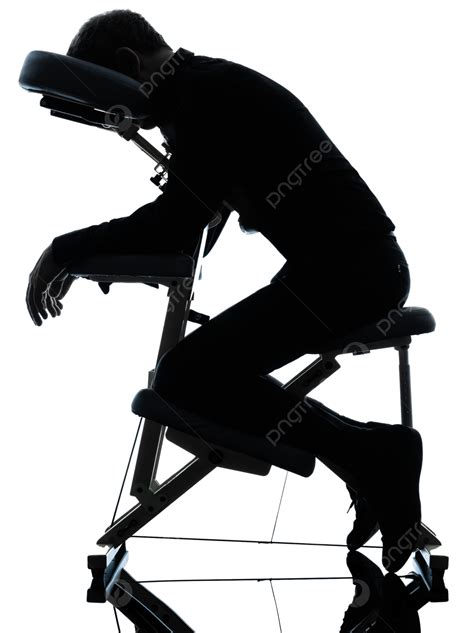 Massage Therapy With Chair Silhouette Massage Therapist Man Full Length Healthcare Png