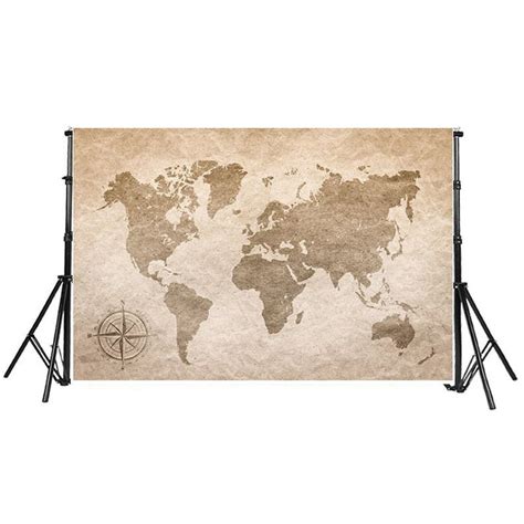 Retro Style Map Backdrop Wall Paper World Map Backdrops For Etsy