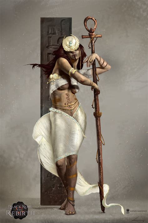 artstation egyptian priestess miniature concept