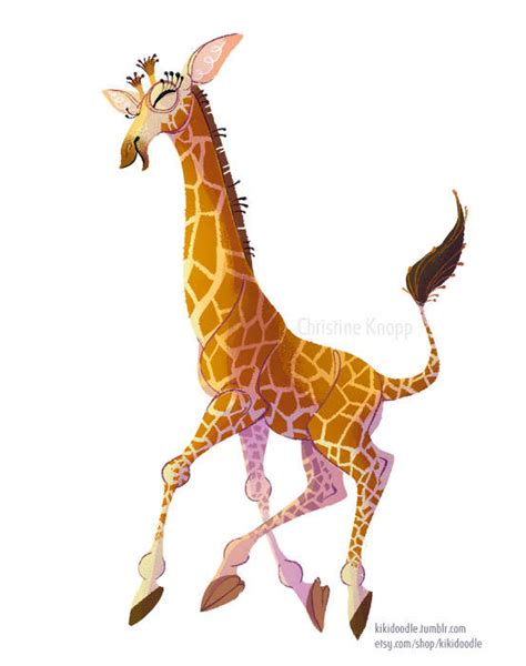 262724 Safe Artist Kiki Doodle Giraffe Mammal Feral 2016 2d