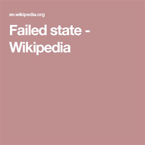 Failed State Wikipedia Fails States Wikipedia