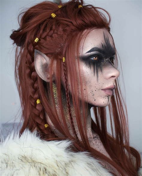 Elf Warlock Cosplay Fantasy Makeup Costume Makeup Halloween Makeup