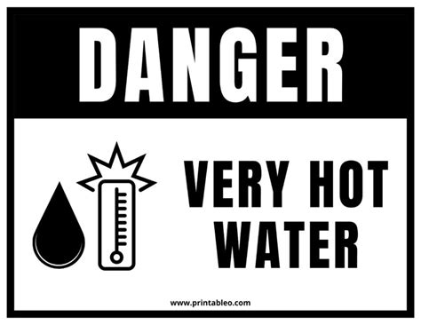 32 Printable Hot Water Sign Templates Printableo