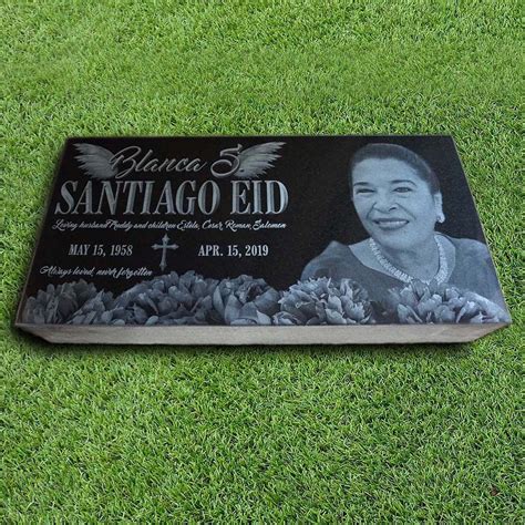 X X Granite Memorial Headstone Flat Grass Marker Etsy Free