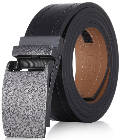 Marino Ratchet Leather Dress Belt For Men Adjustable Click Belt With