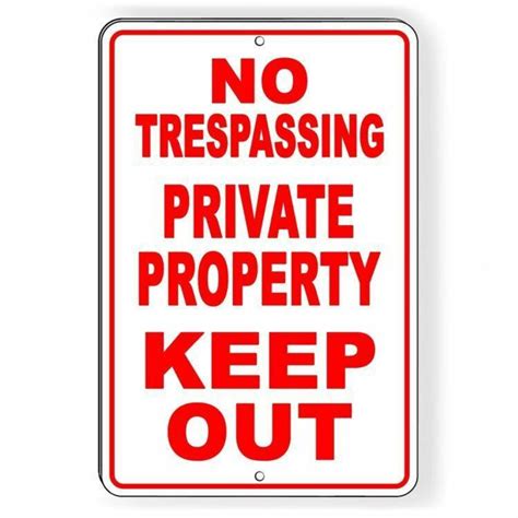 No Trespassing Private Property Keep Out Aluminum Metal Sign Usa Etsy