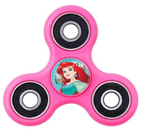 girls pink little mermaid ariel fidget spinner with assorted princess decals unbranded in