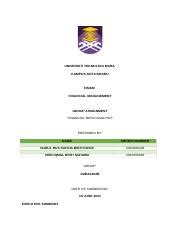 Assignment Fin Edit Docx Universiti Teknologi Mara Kampus Kota Bharu
