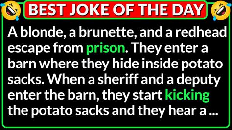 😂 The Funniest Jokes A Blonde A Brunette And A Redhead Escape From Prison Youtube