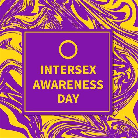 premium vector intersex awareness day typography poster lgbt community holiday celebrate on