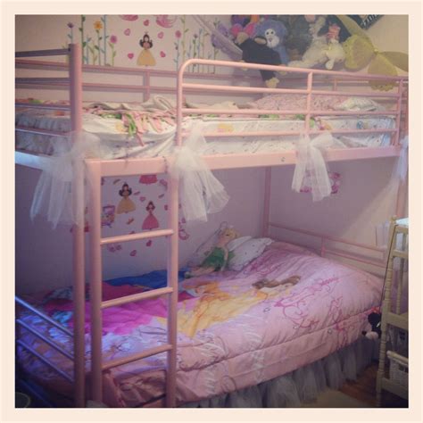 Create the perfect princess bed with our wide selection of popular beds for girl's bedrooms. Pink Princess Bunk Bed with No Sew Tutu dust Ruffle ...