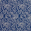 Wedgewood Blue and White Intricate Garden Floral Pattern Damask ...