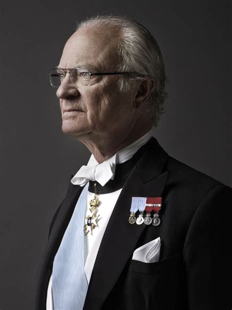 Hm King Carl Xvi Gustav Of Sweden Official Portrait By Anna Lena