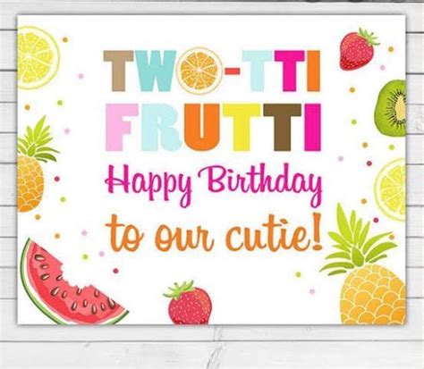 Tutti Frutti Fruit Personalised Birthday Party Supplies Banner Backdrop