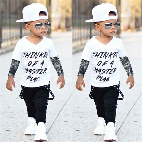 Cool Boys Clothes Set Newborn Infant Baby Boy Cool Design Graffiti Vest