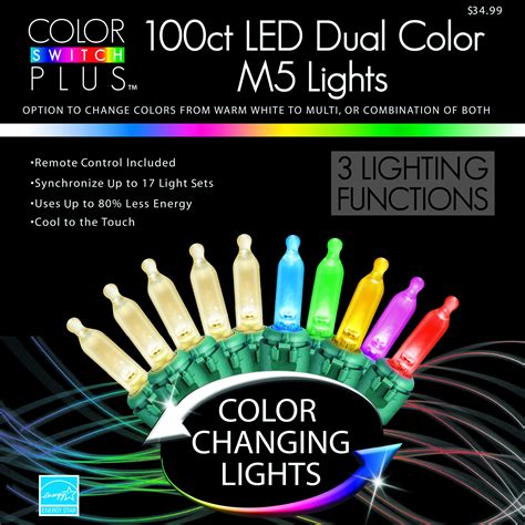 Color Switch Plus Dual Color Changing Led M5 Christmas Lights With 3